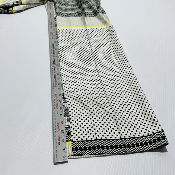 ETRO Women 42/US 6 Silk Wide Leg High Rise Aztec Ivory Gray Bandana NWT $1990 - Picture 11 of 12